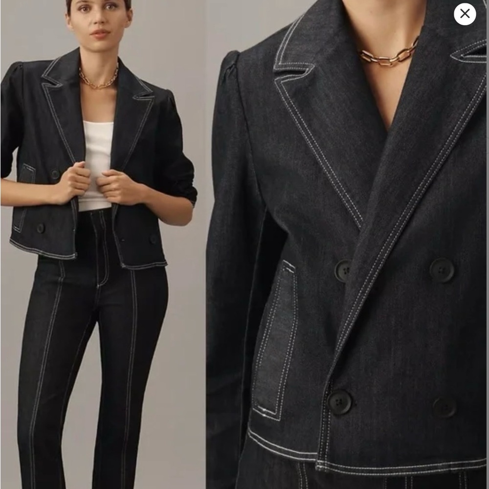 Anthropologie Maeve Boxy Jean Jacket S